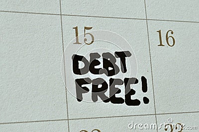Debt Free On Calendar