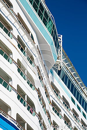 Decks on Curving Bulkhead of Cruise Ship