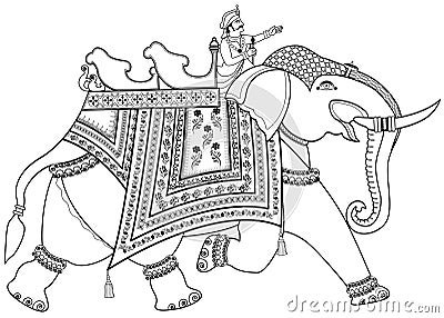 Decorated Indian elephant