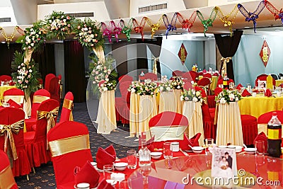 Decoration in wedding banquet