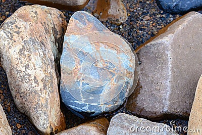 Decorative pattern of gravel stone