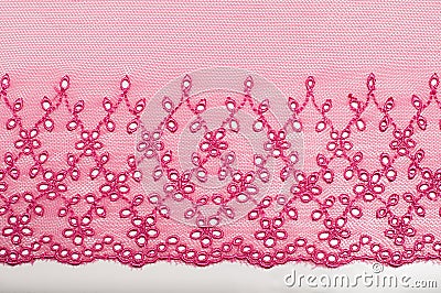 Decorative pink lace