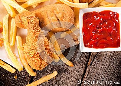 Deep fried chicken