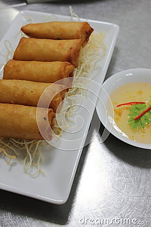 Deep fried spring rolls