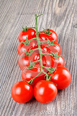 Delicious red ripe cherry tomatoes