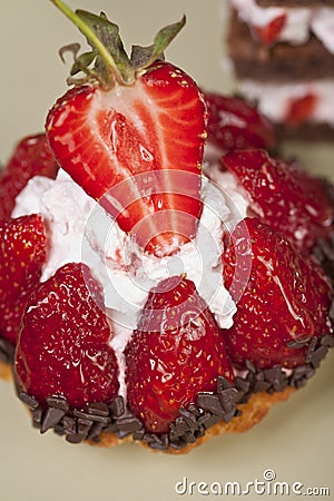 Delicious strawberry fruit tart
