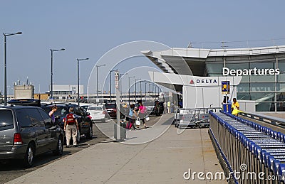 Delta Airline Terminal 4 at John F Kennedy International Airport in New York