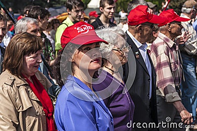 Demonstration of communists and socialists on May 1 in Kiev.