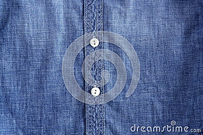 Denim blue jeans shirt with buttons texture