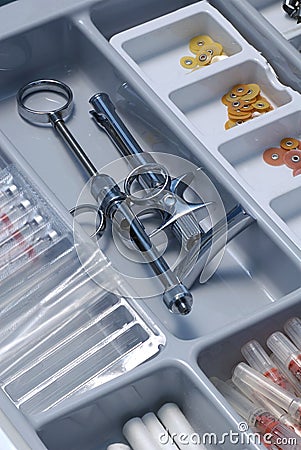 Dentist s tools drawer