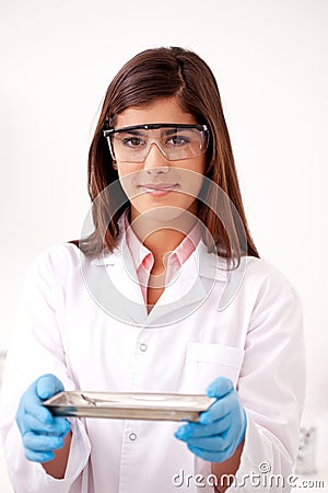 Dentist with Sterile Tools