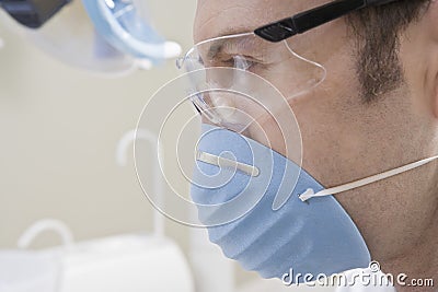 Dentist Wearing Eyewear And Mask