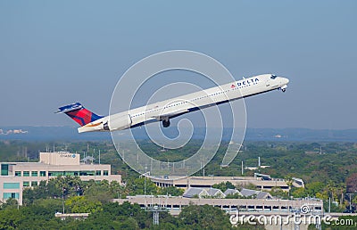 Departing Delta Jet Airliner