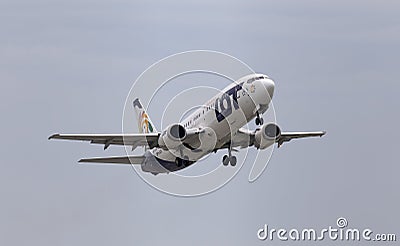 Departing LOT Charters Airlines Boeing 737-45D aircraft