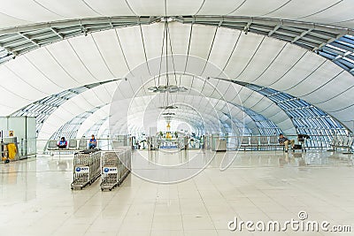 Departure lounge in the Suvarnabhumi International Airport in Bangkok