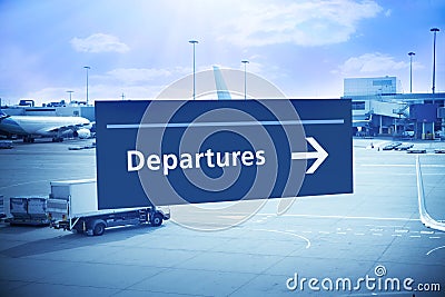 Departure Sign Airport Travel