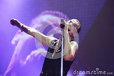 Depeche Mode in concert at the Minsk Arena on Friday, February 28, 2014 in Minsk, Belarus