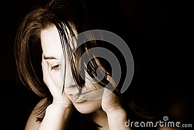 Depressed woman