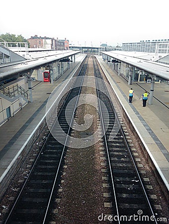 Derbyshire station rail tracks