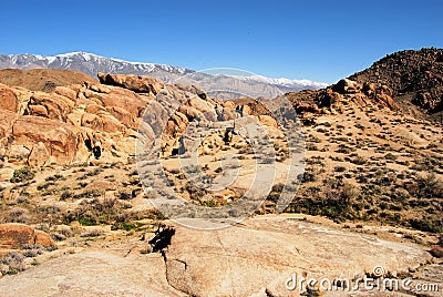 The Alabama Hills with the Inyo andWhite mountains in the background 