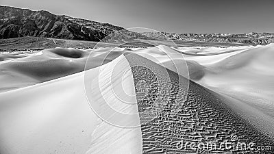 Desert Sand dunes in Black and White no1