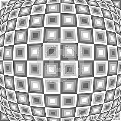 Design monochrome warped checked pattern