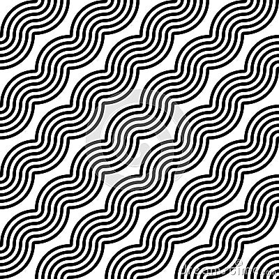 Design seamless monochrome zigzag pattern