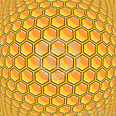 Design warped honeycomb pattern