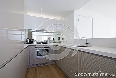 Designer kitchen in white