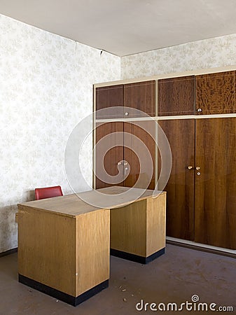 Desk in an empty office