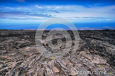 Desolated landscape in chain of craters road