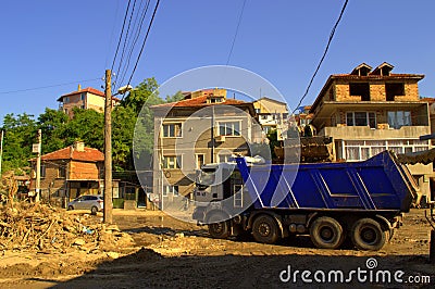 Destruction after Flood Bulgaria