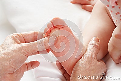 Detail Baby Having Foot Massage Royalty Free Stock ...
