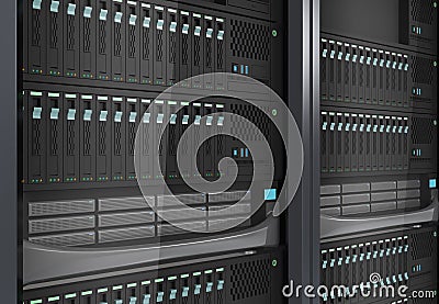 Detail of blade server system