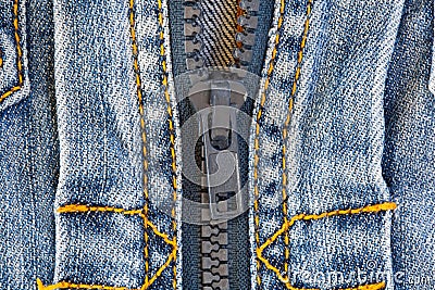 Detail of jeans jacket