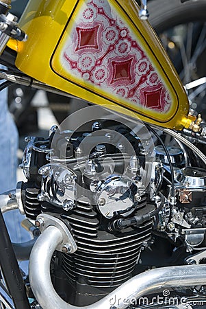 Detail of motorcycle engine