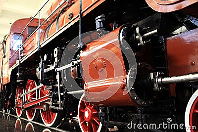 Detail of old red train