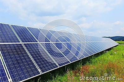 Detail of the Solar Power Station on the Meadow