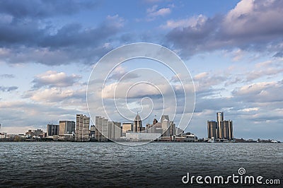 Detroit Michigan skyline