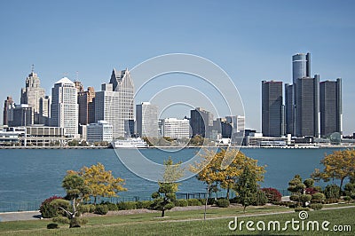 Detroit Skyline, Windsor Foreground