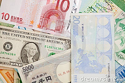 Different banknotes