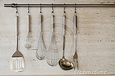 Different kitchen tools for cooking