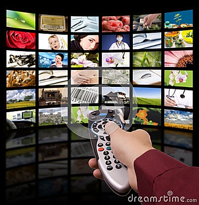 Digital television, remote control TV.