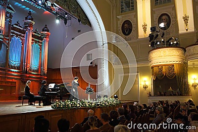 Dinara Aliyeva singer. Classical music concert in Moscow conserv