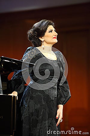 Dinara Aliyeva singer. Classical music concert in Moscow conserv