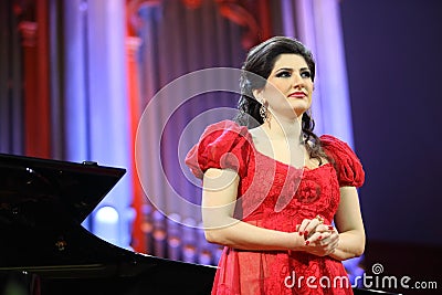 Dinara Aliyeva singer. Classical music concert in Moscow conserv