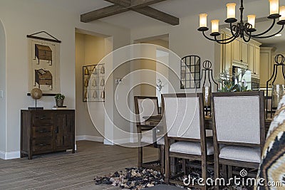 Dining area model home.