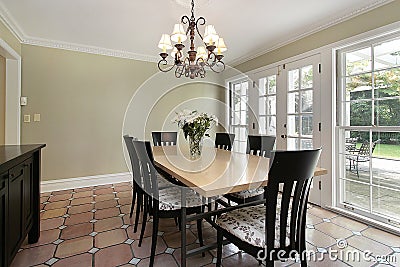 Dining room in luxury home