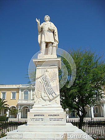 Dionisios Solomos, Greek poet, Zante island, Greece Dionisios Solomos, Greek poet, Zante island, Greece