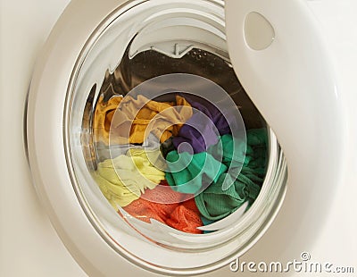 Spring cleaning - Dirty clothes in washing machine